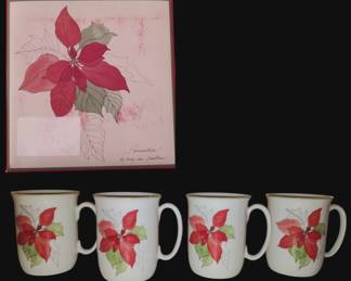 Block Spal Poinsetta Mugs 
