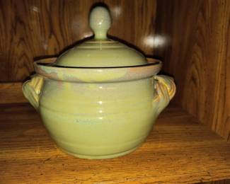 Windsong pottery lidded bowl