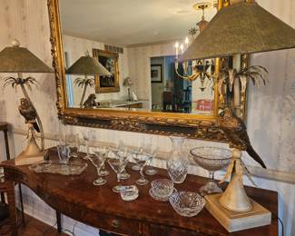 Waterford and parrot lamps!