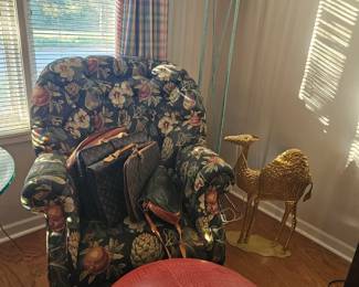 Beautiful chair and footstool