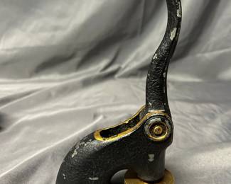 Cast Iron Vintage Notary Stamp, 10K Gold Plate Stamp