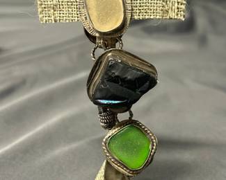 Eclectic Sterling Bracelet With Stones