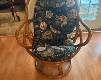 #25 - $8O bamboo  swivel chair 