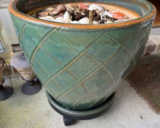 #13 -$70 - 2 matching green planters 