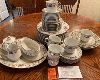 #42 - $80 Sheffield Anniversary porcelain fine china  47 pieces