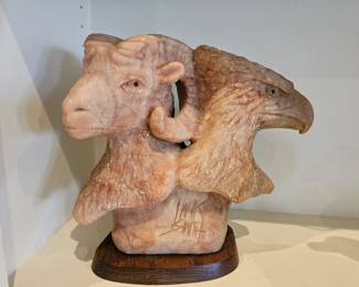 Hank Smith original carved Alabaster sculpture
