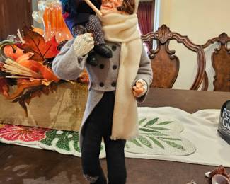 Rare hand-made Simpich Character Doll - Bob Cratchit and Tiny Tim (a Christmas Carol). 