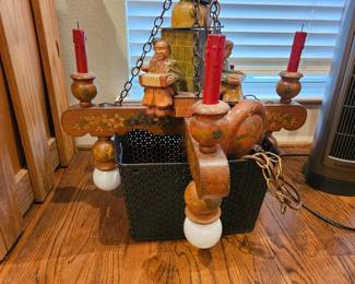 antique Black Forest Germany hand-made chandelier