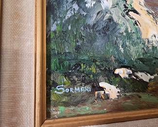 Oscar Sormani original oil on canvas painting 