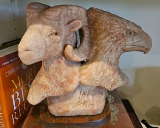 original Hank Smith carved Alabaster sculpture