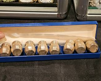 set of 8 Sterling Silver salt and pepper shakers 