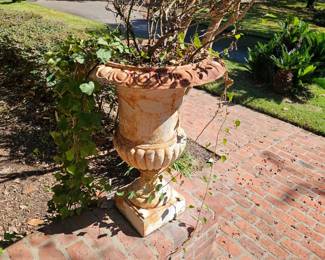 Cast iron urns, professional mover required