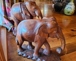 Larges wood elephants 