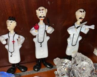 Murano Doctor Glass Figurines