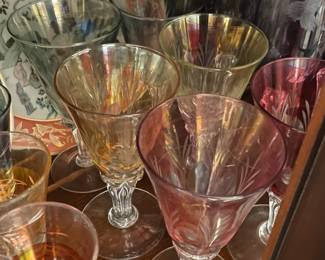 Colorful Stemware Glasses