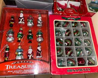 Boxed Glass Christmas Ornaments