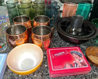 Assorted Kitchen Contents (Glassware, Dishware, Etc.)