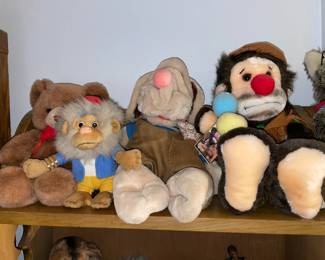 Plush Dog Puppet & Hobo Clown Plush