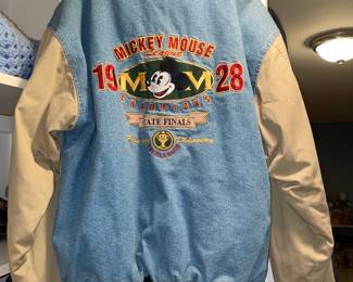 Mickey Mouse Embroidered Varsity Jacket