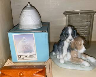 Lladro Bell & Lladro Dog Figurine