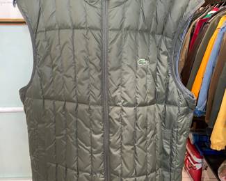 Lacoste Green Down Puffer Vest