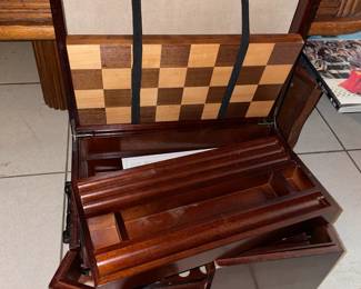 Wooden Chess/Checkers Boxed Game Set