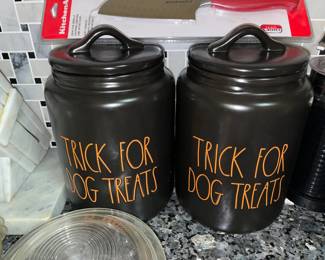 Rae Dunn Halloween Dog Treat Jars