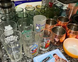 Assorted Kitchen Contents (Glassware, Dishware, Etc.)