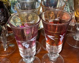 Colorful Stemware Glasses