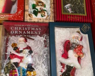 Boxed Glass Christmas Ornaments