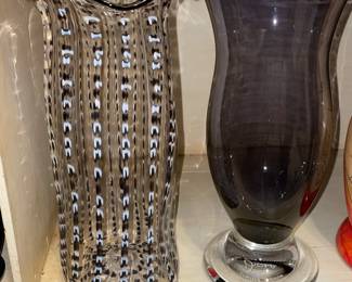 Artist Signed Purple Vase & Princess Diana Vase
