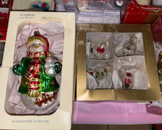 Boxed Glass Christmas Ornaments