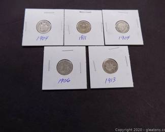 Lot of Barber Dimes D