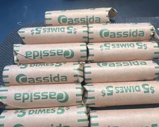 11 5 Dollar Dime Rolls Unsearched
