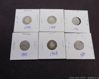 Lot of Barber Dimes F