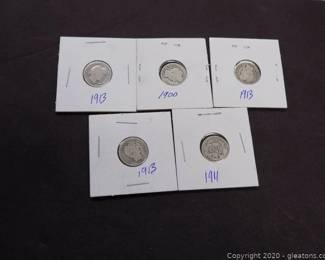 Lot of Barber Dimes B