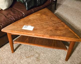 MCM Danish Teak Triangular Coffee Table. Does need refinishing. 