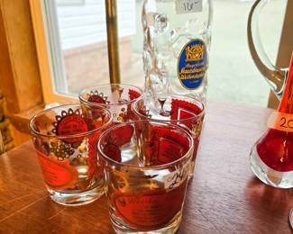 Old fashioned MCM whisky glasses