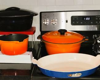 Pots and Pans including Le Creuset Dutch ovens