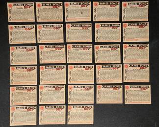 vintage James Bond trading cards from the 1960s