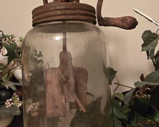 antique butter churn