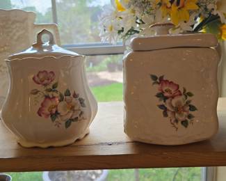 Beautiful antique canisters - marking on bottom in next picture