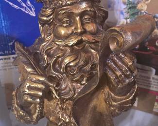 Santa bust in gold