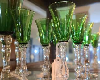 Colored stemware - these are beautiful!