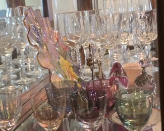 wine glasses, liquor glasses, shot glasses 