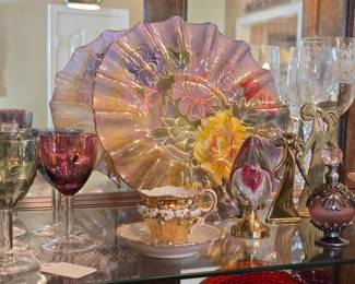 iridescent glassware 