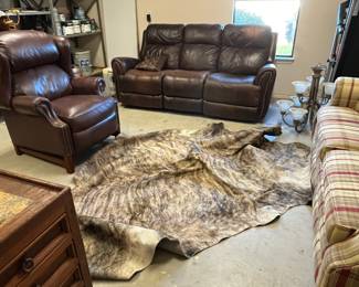 Brindle cowhide rug
