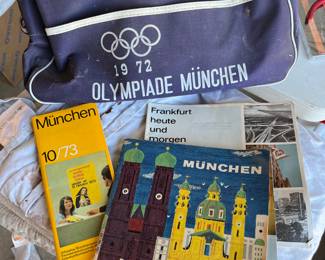 Bag and brochures (German) from the 1972 Munich Olympic Games, from our aunt's estate