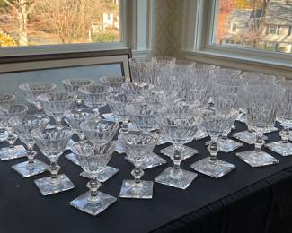 LARGE SET OF HAWKES GLASSES