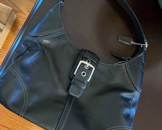 Coach Hobo Hamptons Black Leather Bag